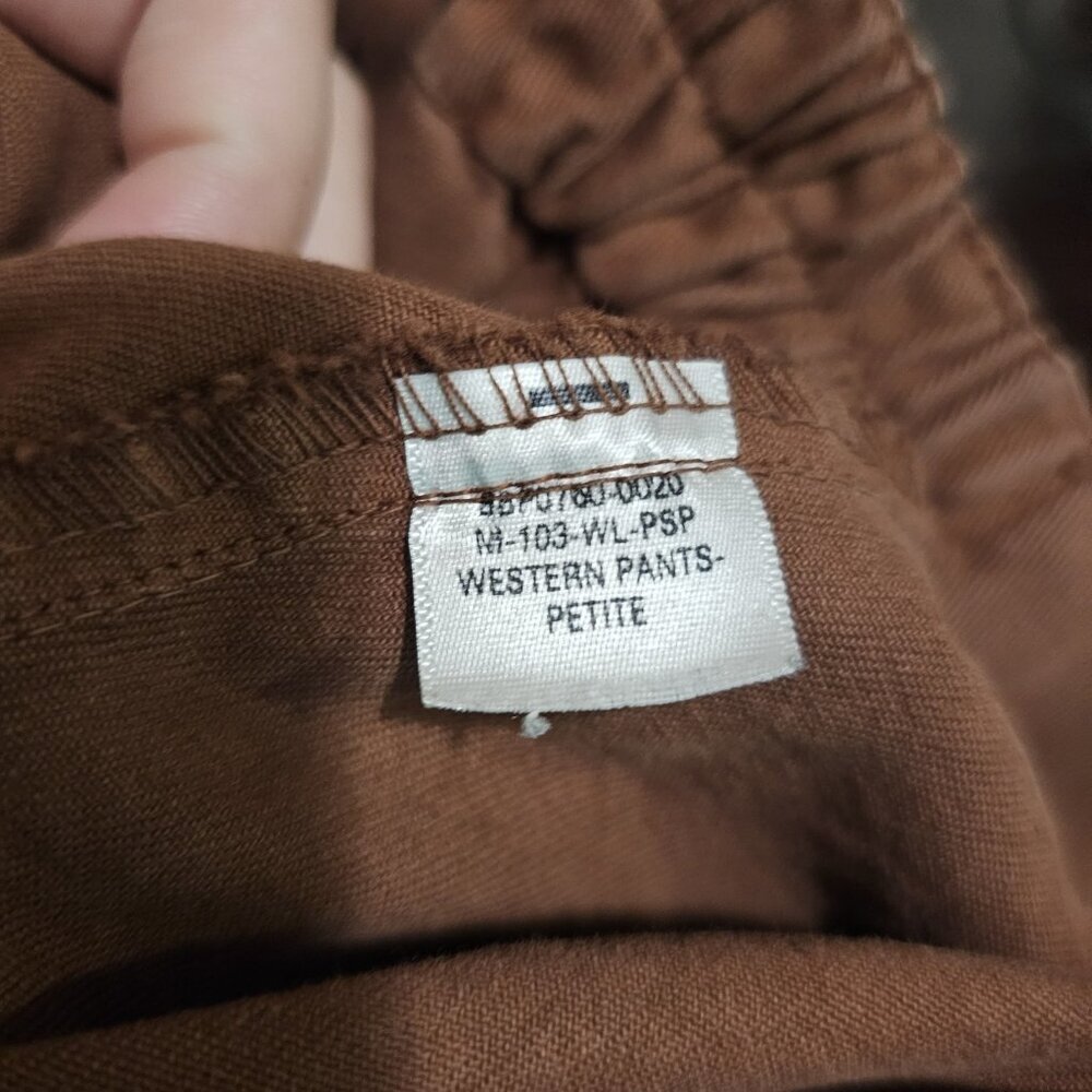 Big Bud Press Western Pants Burnt Terracotta Wide Leg Cotton Pintuck 5XL Petite - Picture 11 of 12